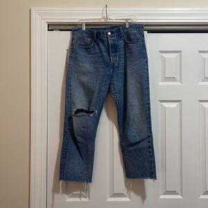 Levi’s straight-leg Medium Wash Ripped Jeans